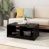 Vidaxl salontafel 75x50x33,5 cm massief grenenhout zwart