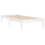 Vidaxl bedframe massief hout wit 90x190 cm