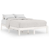 Vidaxl bedframe massief hout wit 135x190 cm