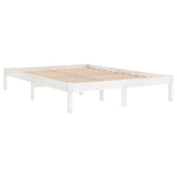 Vidaxl bedframe massief hout wit 135x190 cm