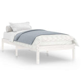 Vidaxl bedframe massief grenenhout wit 100x200 cm