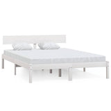 Vidaxl bedframe massief grenenhout wit 135x190 cm 4ft6 double