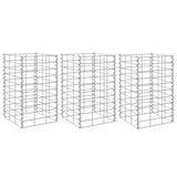 Vidaxl Gabion Plantagers 3. hævet 30x30x50 cm jern