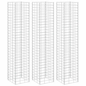 Vidaxl Schanskorf Planters 3. hævet 30x30x150 cm jern