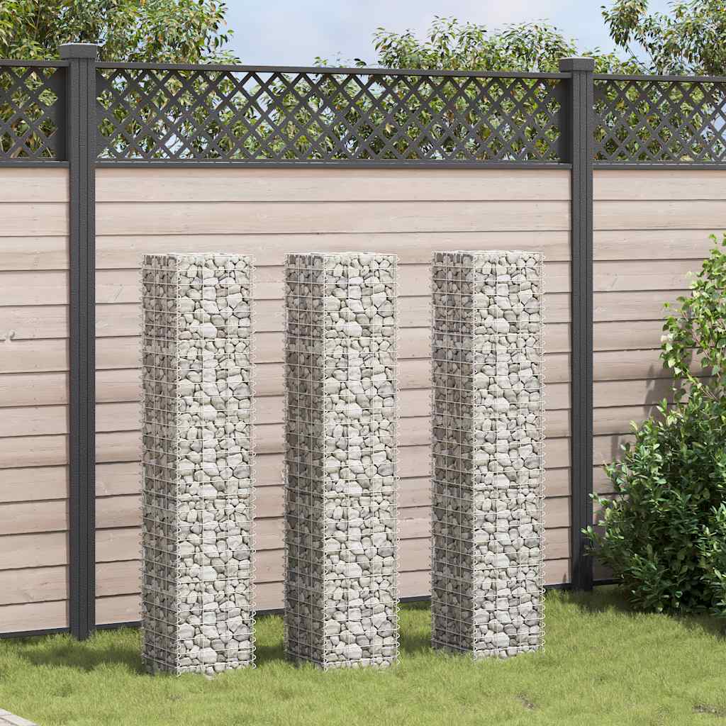 Vidaxl Schanskorf Planters 3. hævet 30x30x150 cm jern
