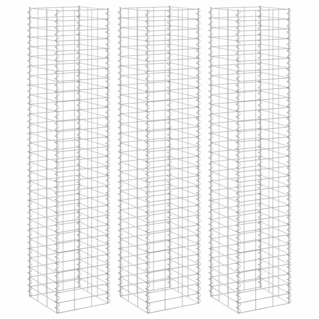 Vidaxl Schanskorf Planters 3. hævet 30x30x150 cm jern