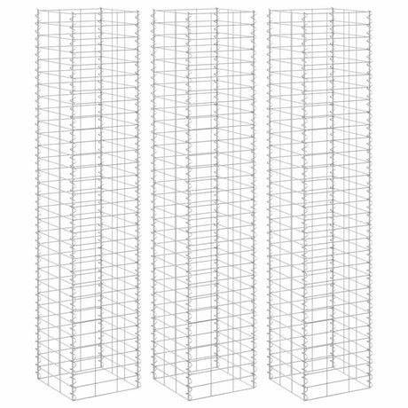 Vidaxl Schanskorf Planters 3. hævet 30x30x150 cm jern