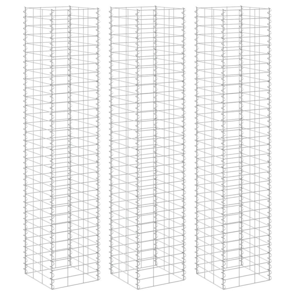 Vidaxl Schanskorf Planters 3. hævet 30x30x200 cm jern
