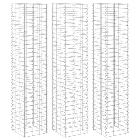 Vidaxl Schanskorf Planters 3. hævet 30x30x200 cm jern