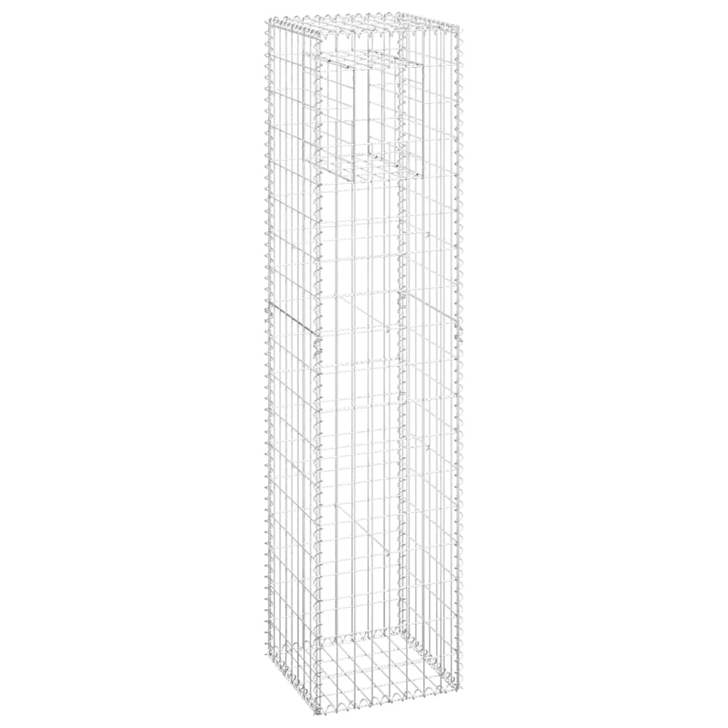 Vidaxl schanskorf palen 2 st 40x40x180 cm ijzer