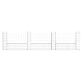 Vidaxl Schanskorf U-formet med 4 stolper 380x20x100 cm jern