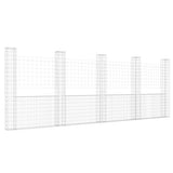 Vidaxl Schanskorf U-Vormig Met 5 Palen 500x20x200 cm ijzer
