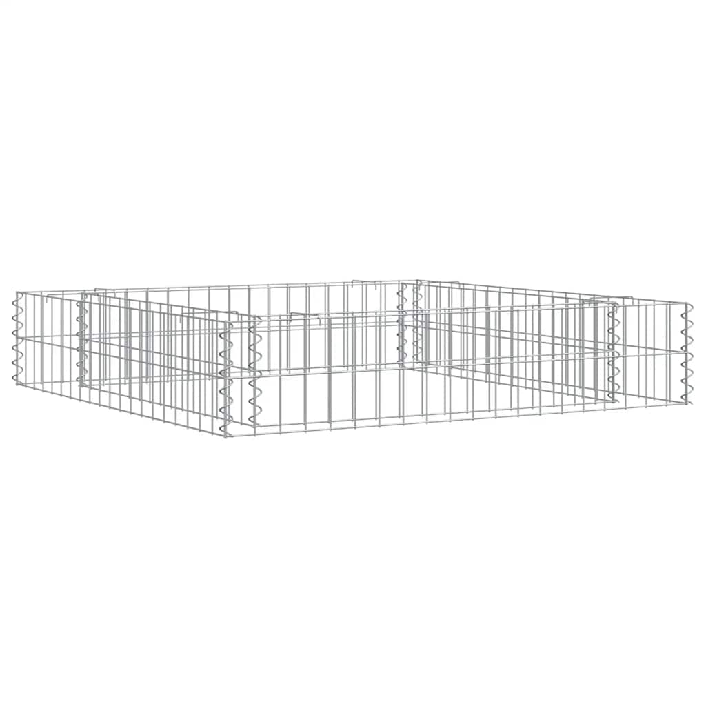 Vidaxx gabion planter hævet 100x100x20 cm galvaniseret stål
