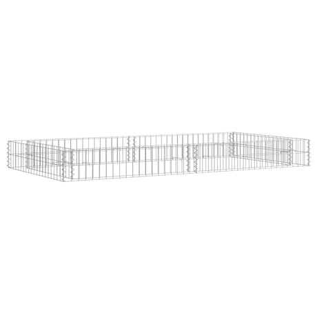 Vidaxx gabion planter hævet 200x100x20 cm galvaniseret stål