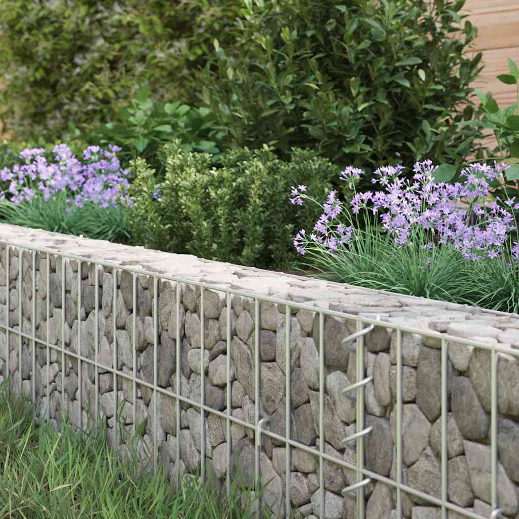 Vidaxl Gabion Planter hævet 500x100x20 cm galvaniseret stål