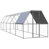 Vidaxl Chicken Coop 2x10x2 M Galvaniseret stål