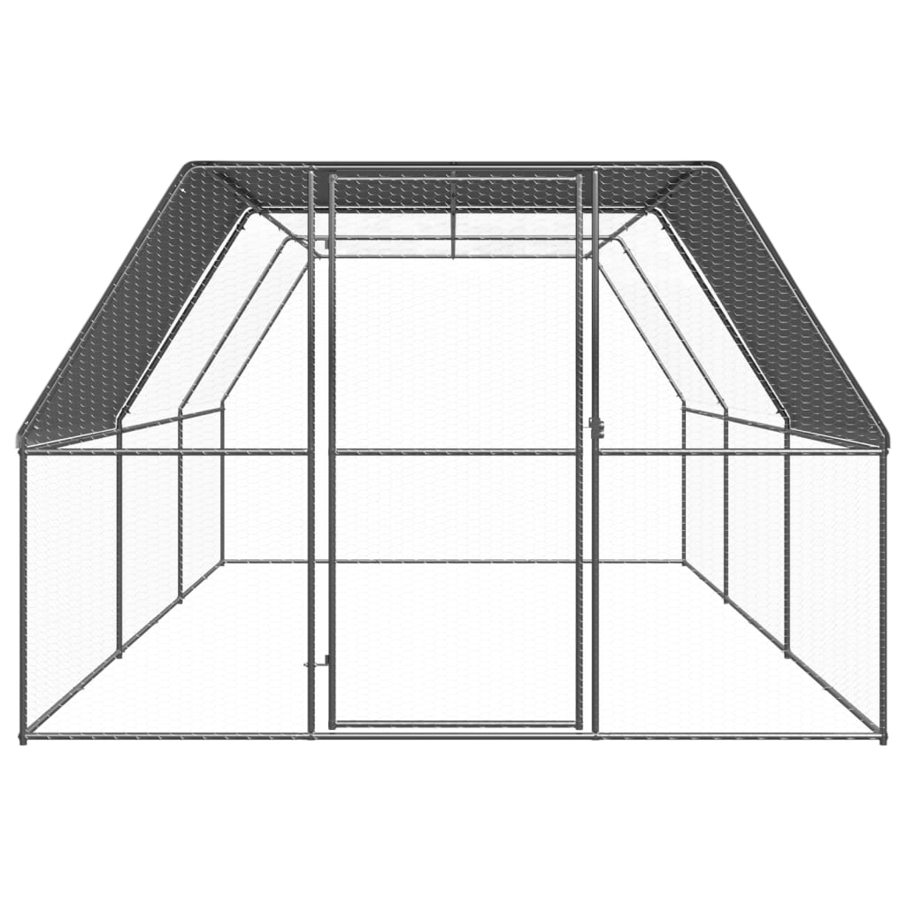 Vidaxl Chicken Coop 3x6x2 M Galvaniseret stål
