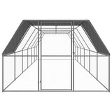 Vidaxl Chicken Coop 3x12x2 M Galvaniseret stål