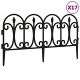 Vidaxl gazon kanter 17 st 10 m polypropen sort
