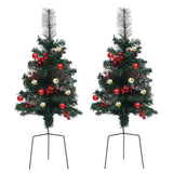 Vidaxl Tuinkerst træer 2 stk 76 cm PVC