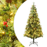 Vidaxl juletræ med LED og fyrretræer 150 cm PVC og PE Green