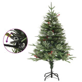 Vidaxl juletræ med LED og fyrretræer 150 cm PVC og PE Green