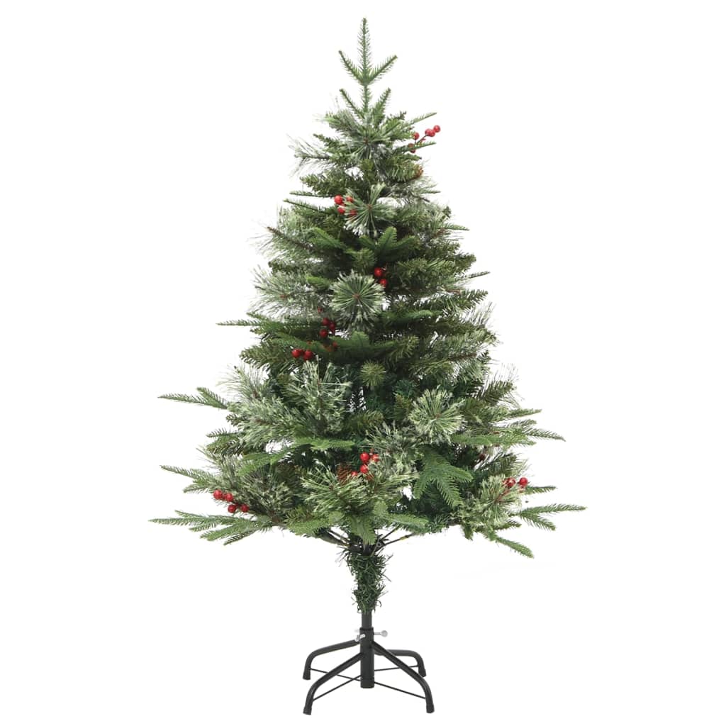 Vidaxl juletræ med LED og fyrretræer 150 cm PVC og PE Green