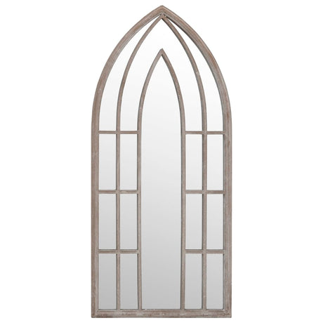 Vidaxl tuinspiegel 70x30 cm ijzer zandkleurig
