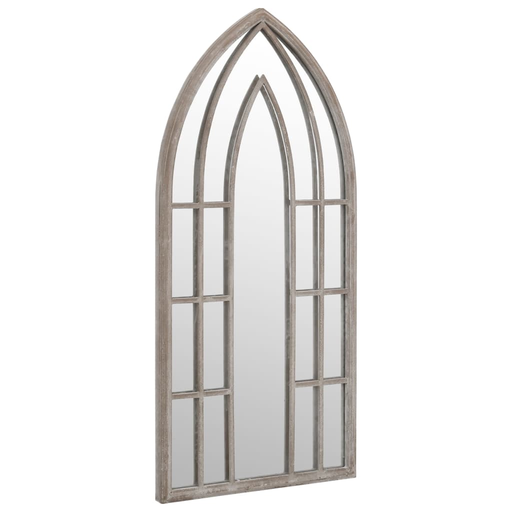 Vidaxl tuinspiegel 70x30 cm ijzer zandkleurig