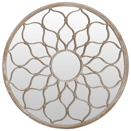 Vidaxl Garden Mirror omkring 40x3 cm jernsand -farvet