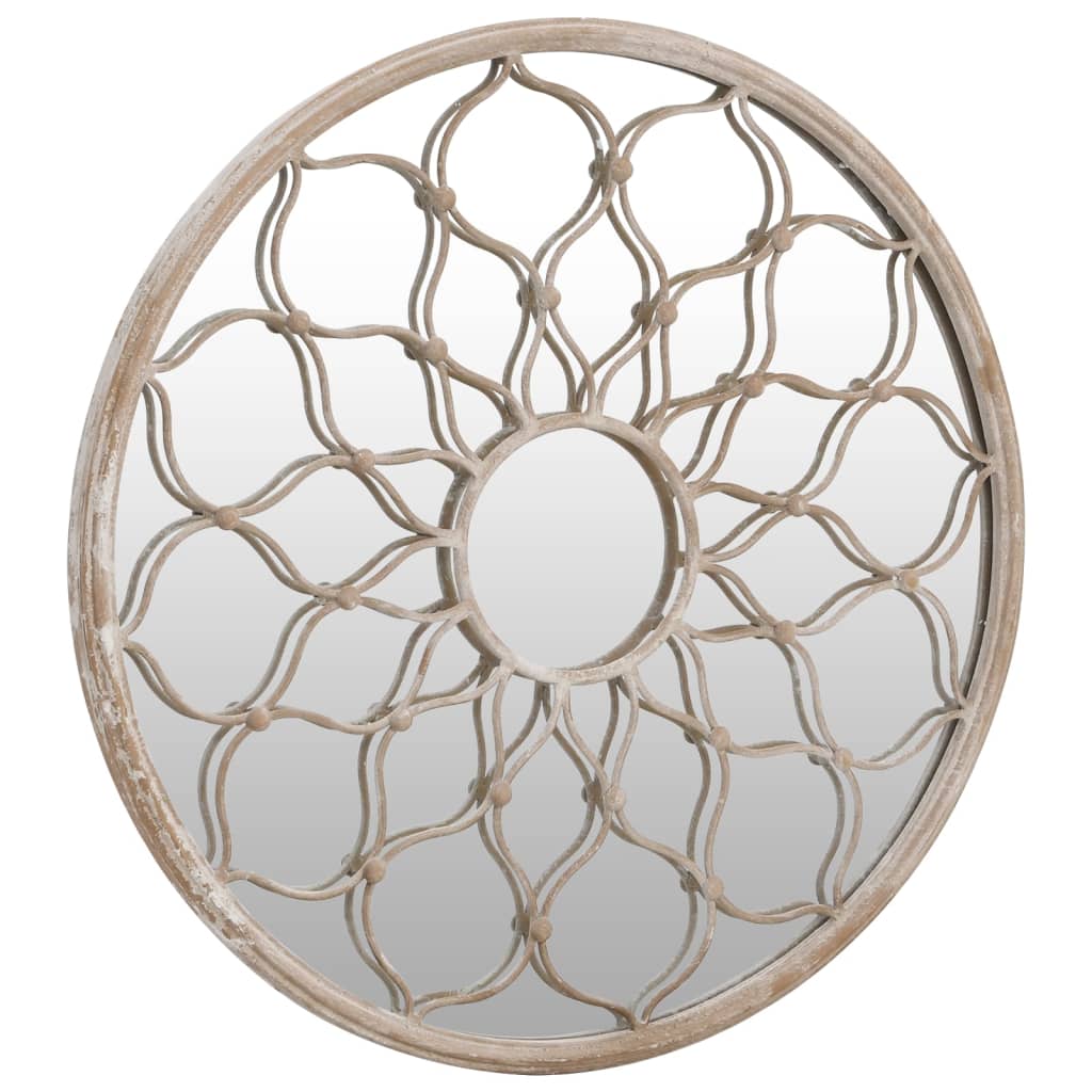 Vidaxl Garden Mirror omkring 40x3 cm jernsand -farvet