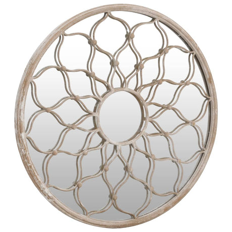 Vidaxl Garden Mirror omkring 40x3 cm jernsand -farvet