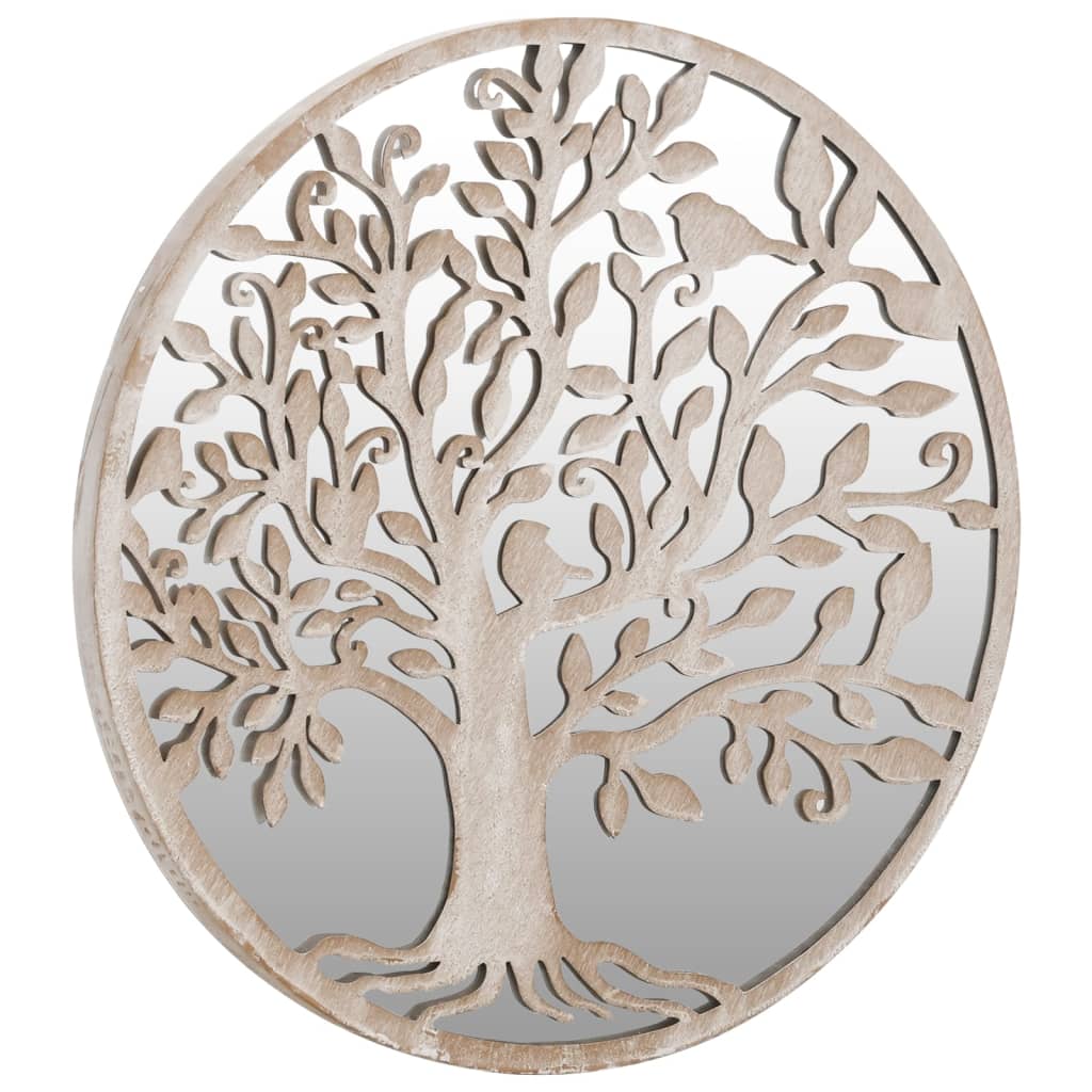 Vidaxl Garden Mirror omkring 40x2,5 cm jernsand -farvet