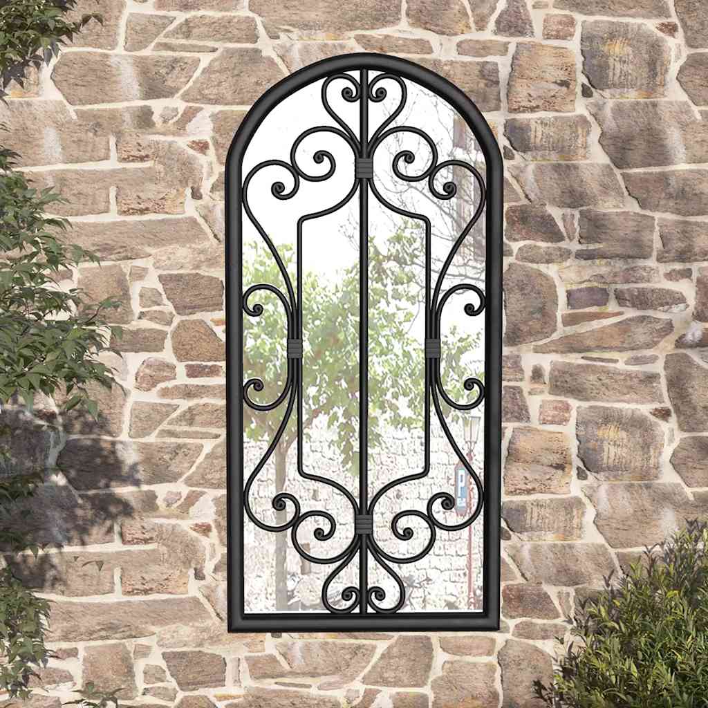 Vidaxl Garden Mirror 100x45 cm Iron Black