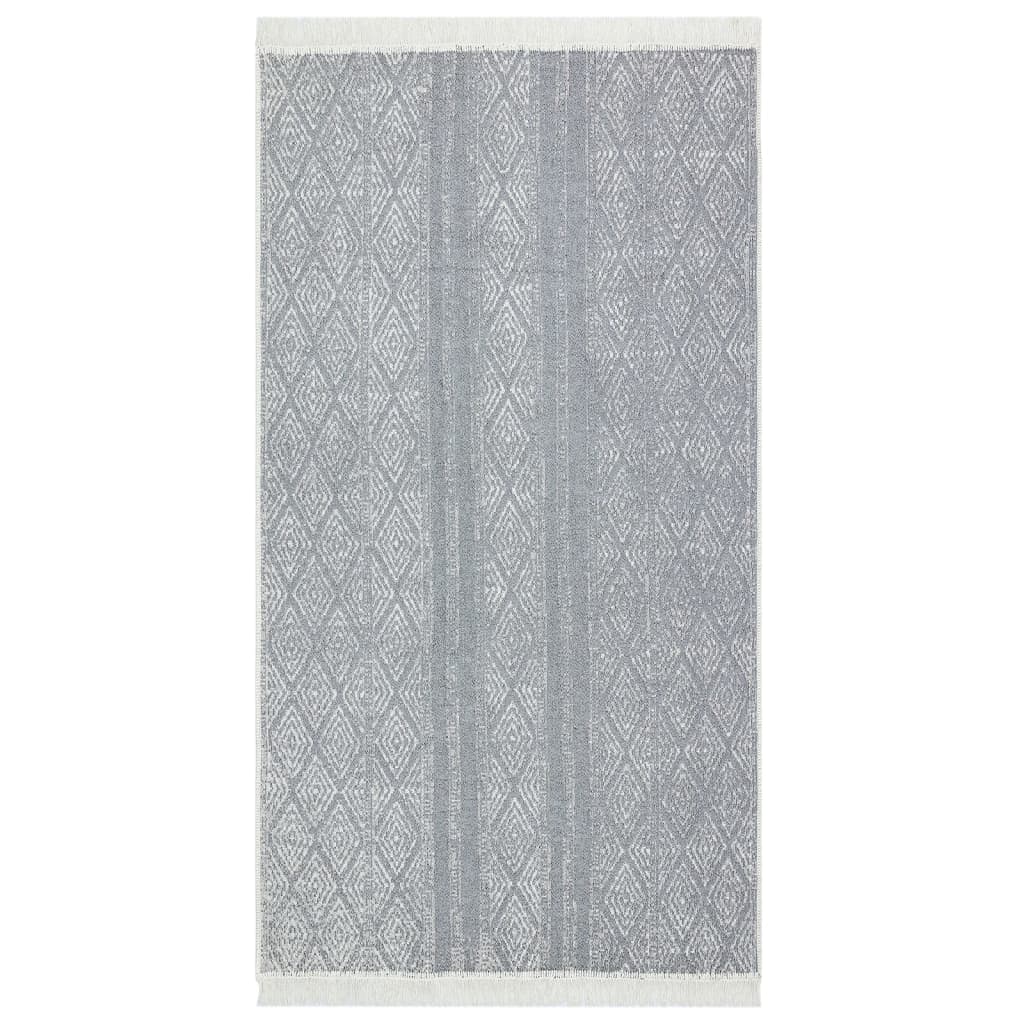 Vidaxl Rug 120x180 cm bomuld lysegrå