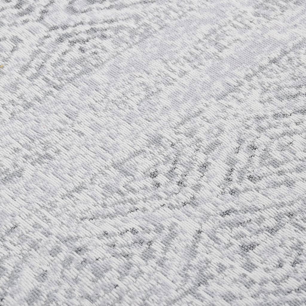 Vidaxl Rug 120x180 cm bomuld lysegrå