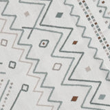 Vidaxl Rug 120x180 cm bomulds beige og blå