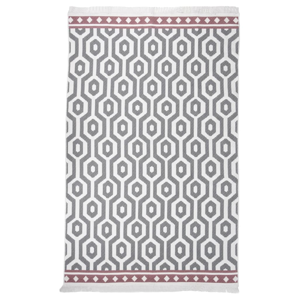 Vidaxl Rug 160x230 cm bomuld grå