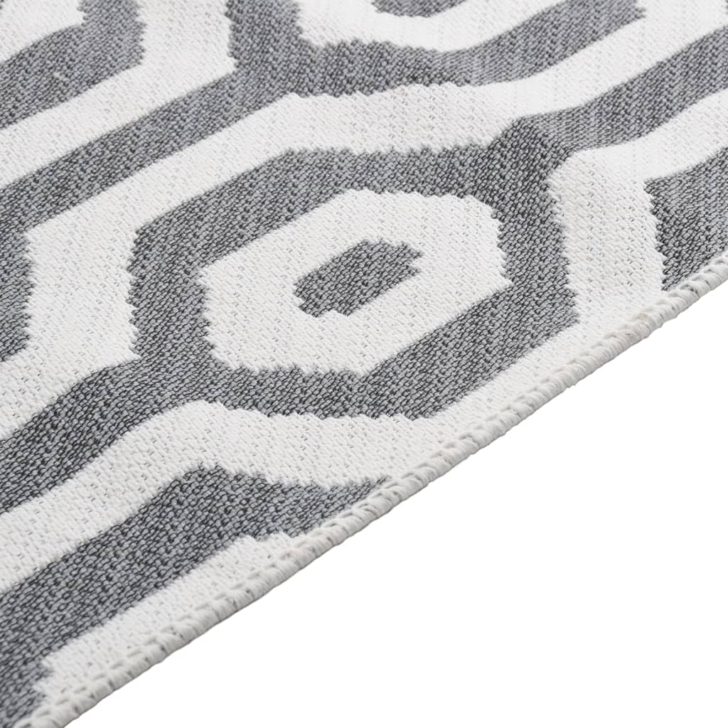 Vidaxl Rug 160x230 cm bomuld grå