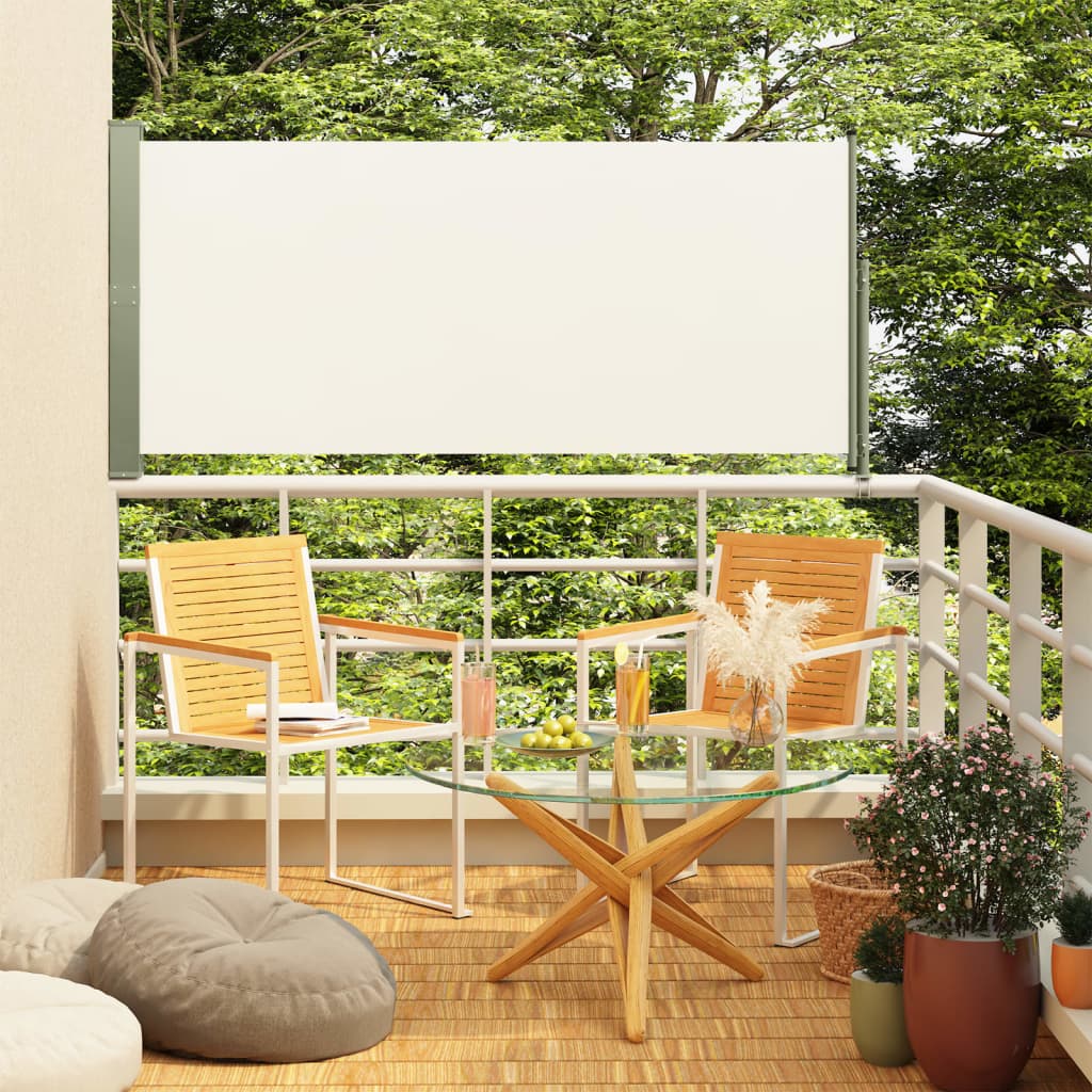 Vidaxl haveskærm Udvidelig 160x300 cm creme -farvet
