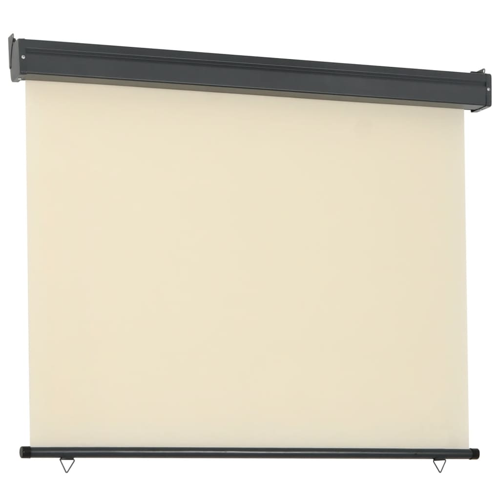 Vidaxl balkonskærm 122x250 cm creme -farvet
