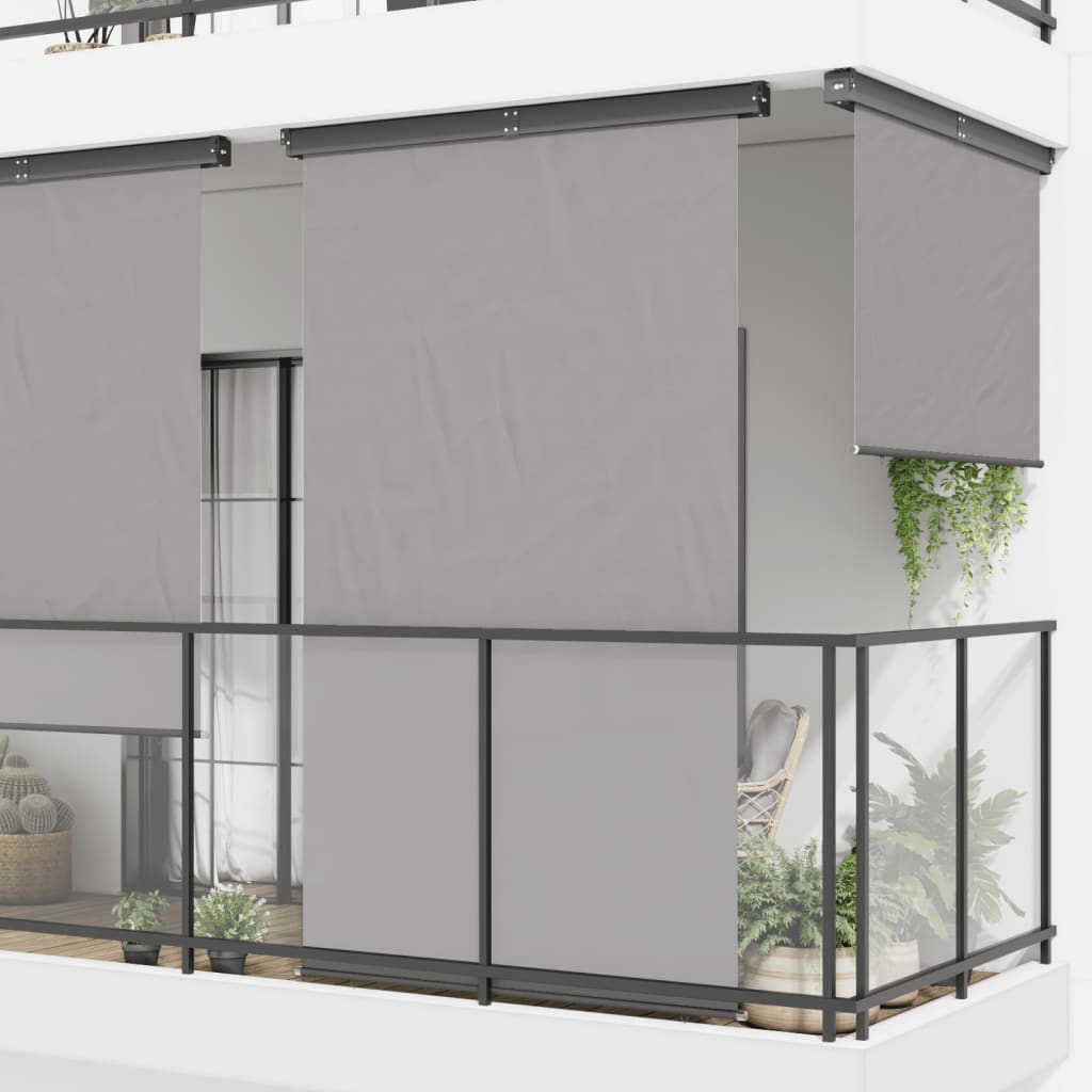Vidaxl balkonskærm 145x250 cm grå