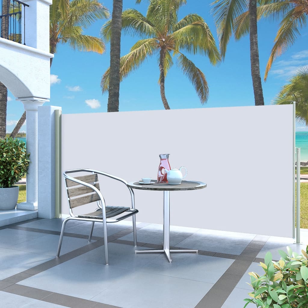 Vidaxl haveskærm Udvidelig 140x300 cm creme