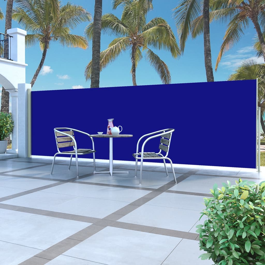 Vidaxl Haveskærm Udvidelig 160x500 cm blå