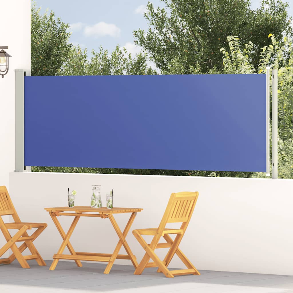 Vidaxx udtrækbar haveskærm 117x600 cm blå