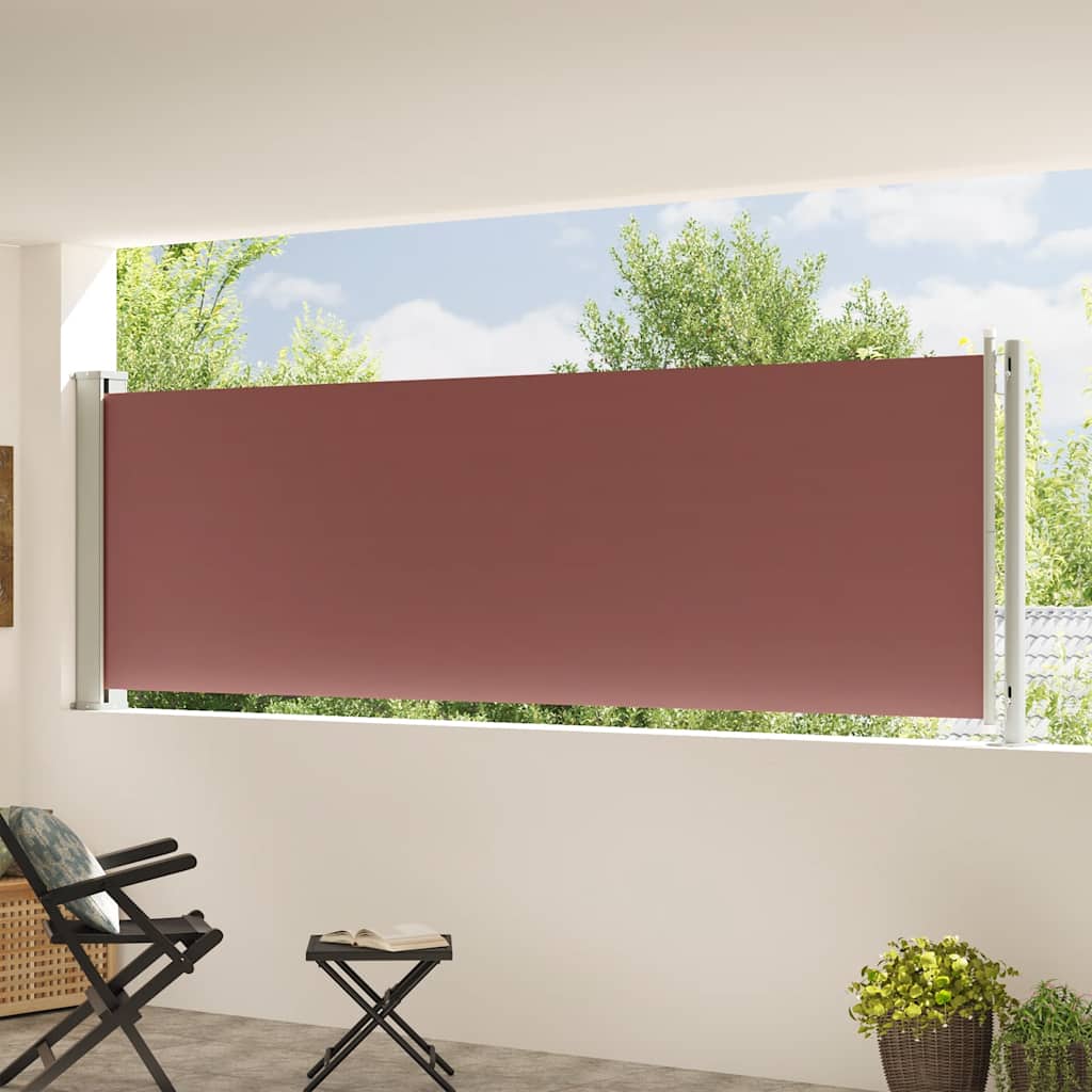 Vidaxx udtrækbar haveskærm 117x600 cm brun
