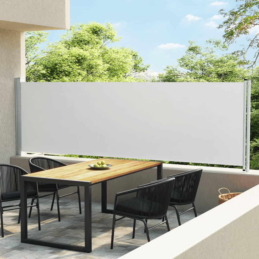 Vidaxl haveskærm Udvidelig 140x600 cm creme