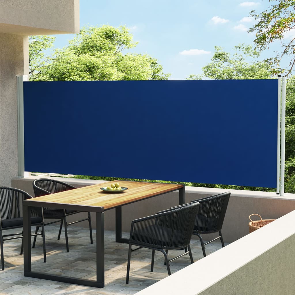 Vidaxl Haveskærm Udvidelig 160x600 cm blå