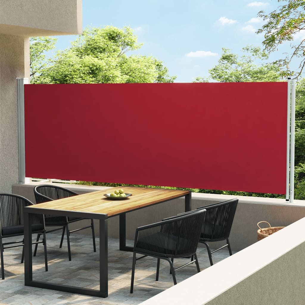 Vidaxl Haveskærm Udvidelig 160x600 cm rød
