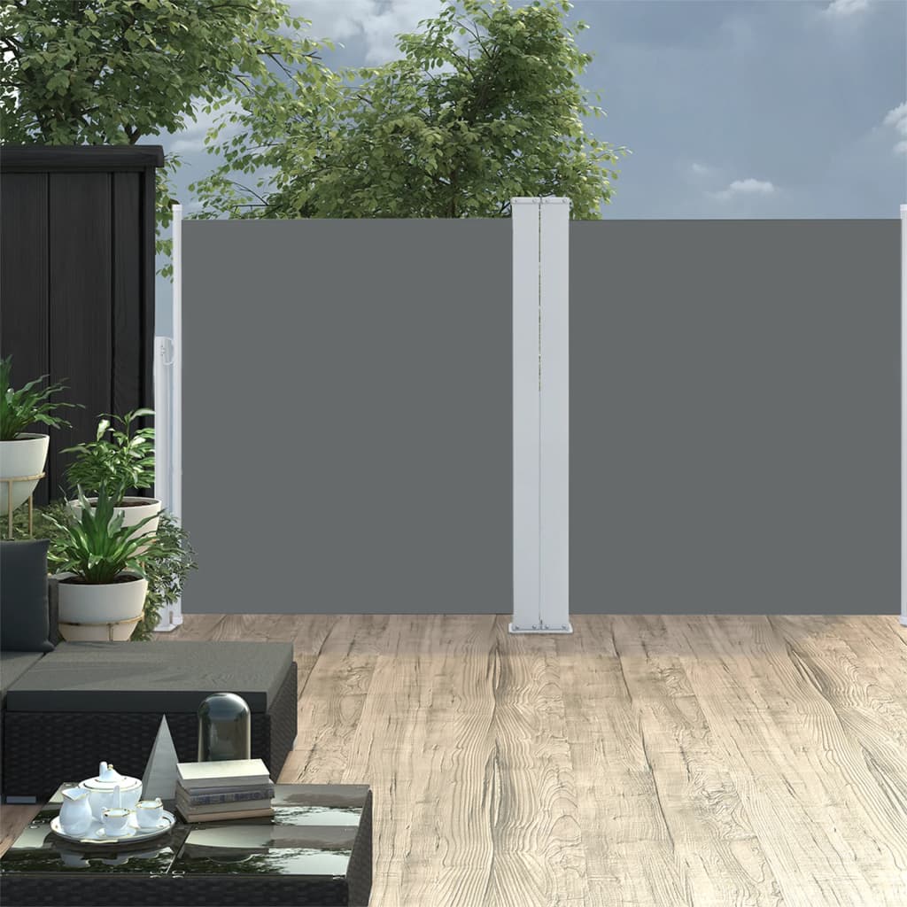 Vidaxl forrude udvides 140x600 cm antracit